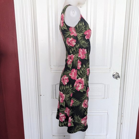 Pinup Couture Tiki Hibiscus Dress PUG - Picture 3 of 10